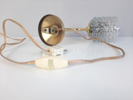 Wandlamp vintage glazen kap met nieuw armatuur