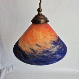 Pate de Verre Art Deco Hanglamp
