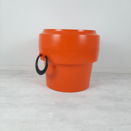 Jaren 70 naaimand | Oranje naaitrommel