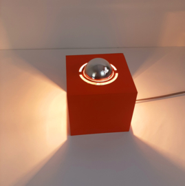 Vintage wandlamp van Philips | Jaren 70 kubus lamp | Oranje