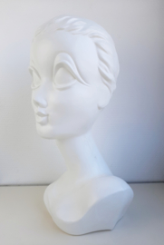 Vintage mannequin buste Twiggy | Witte Twiggy mannequin display