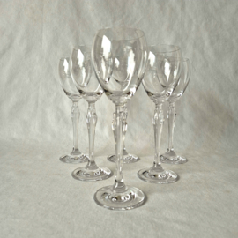 Set kristallen wijnglazen |  Vintage kristallen glazen met bewerkte voet