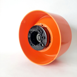 Plafondlamp oranje | Vintage plafonniere | Jaren 70 Massive plafondlamp