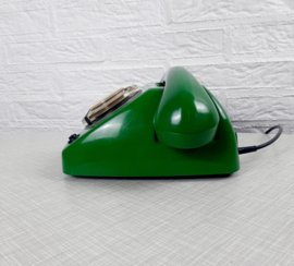 Jaren 60  PTT telefoon met draaischijf | Smaragd groen