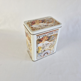 "Biscuits Lefèvre-Utile" Blik met Afbeelding Alphonse Mucha