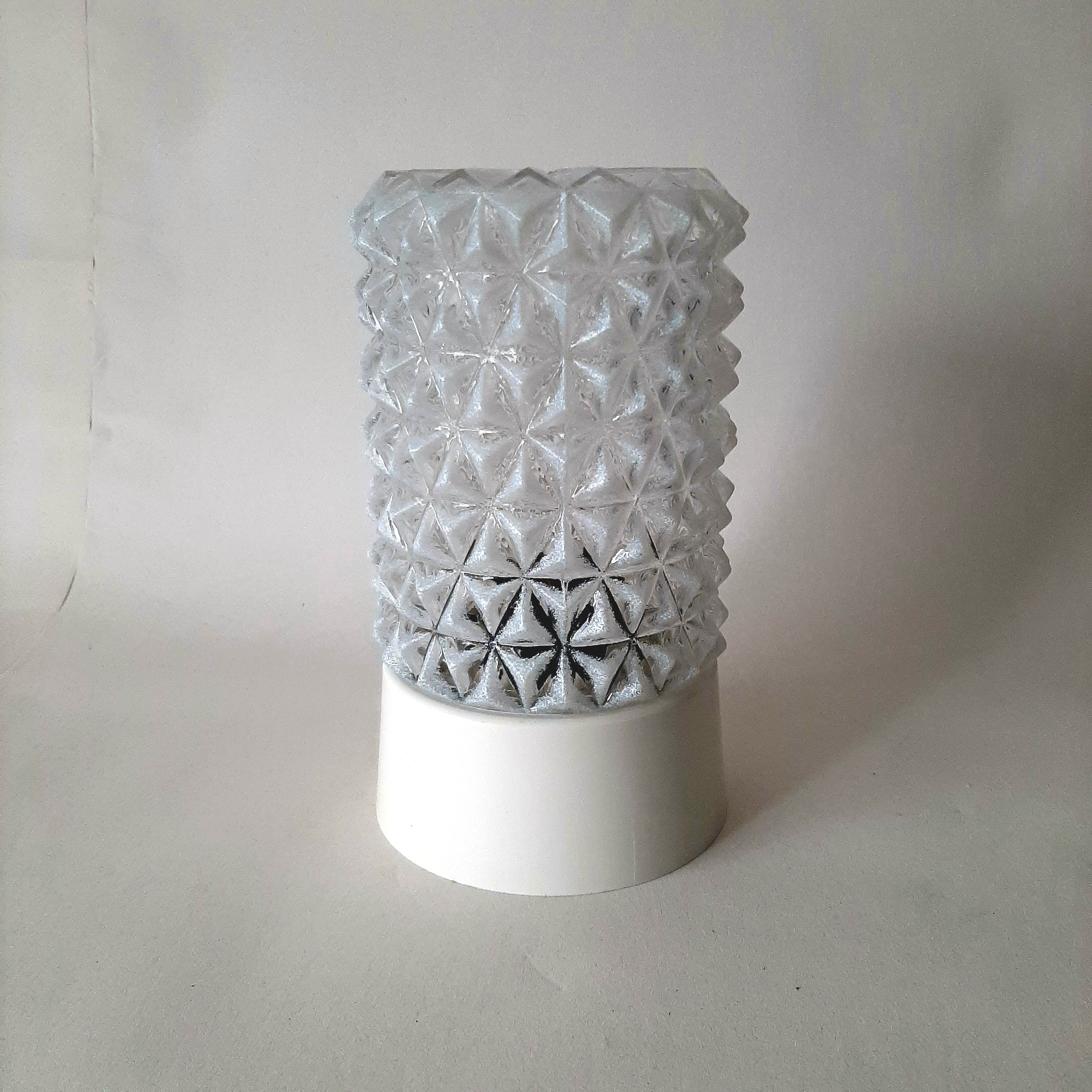 Vintage plafonniere | jaren 60 plafondlamp | Schroefbol 'Kristal 3'
