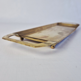 Vintage messing dienblad in Art Deco stijl