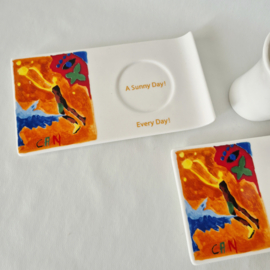 Artihove Art set van 2 kop en schotels | Corry Ammerlaan van Niekerk