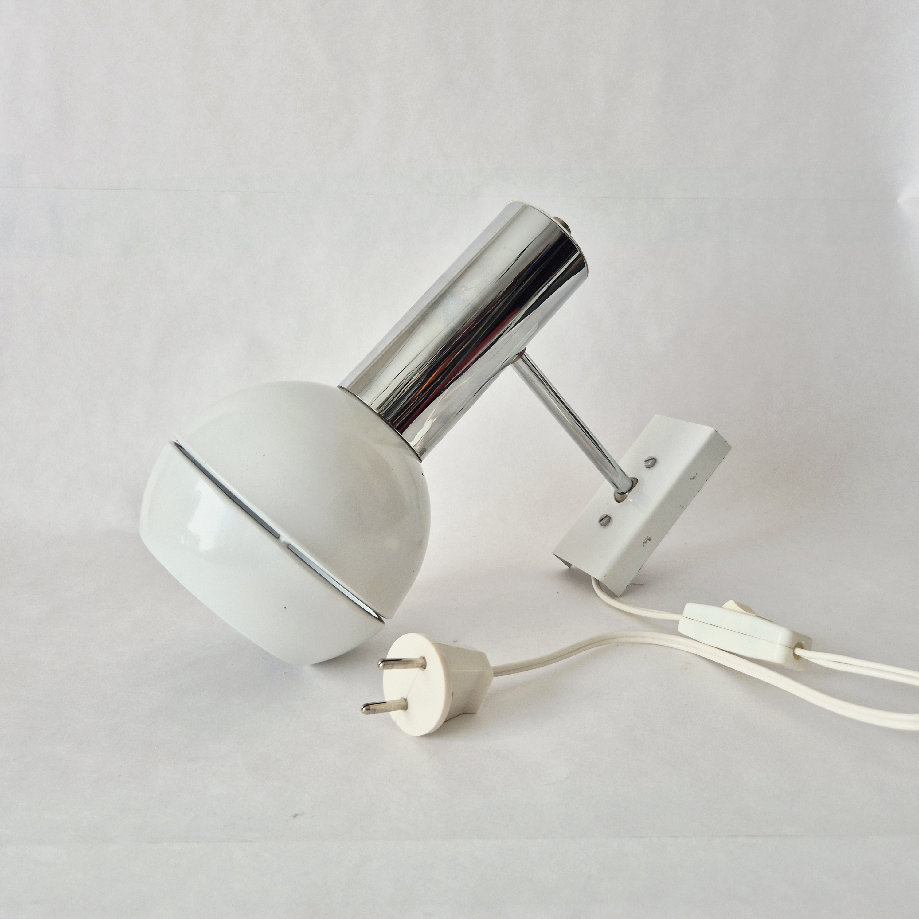 Wilko wandlamp wit | Vintage eyeball wandlamp