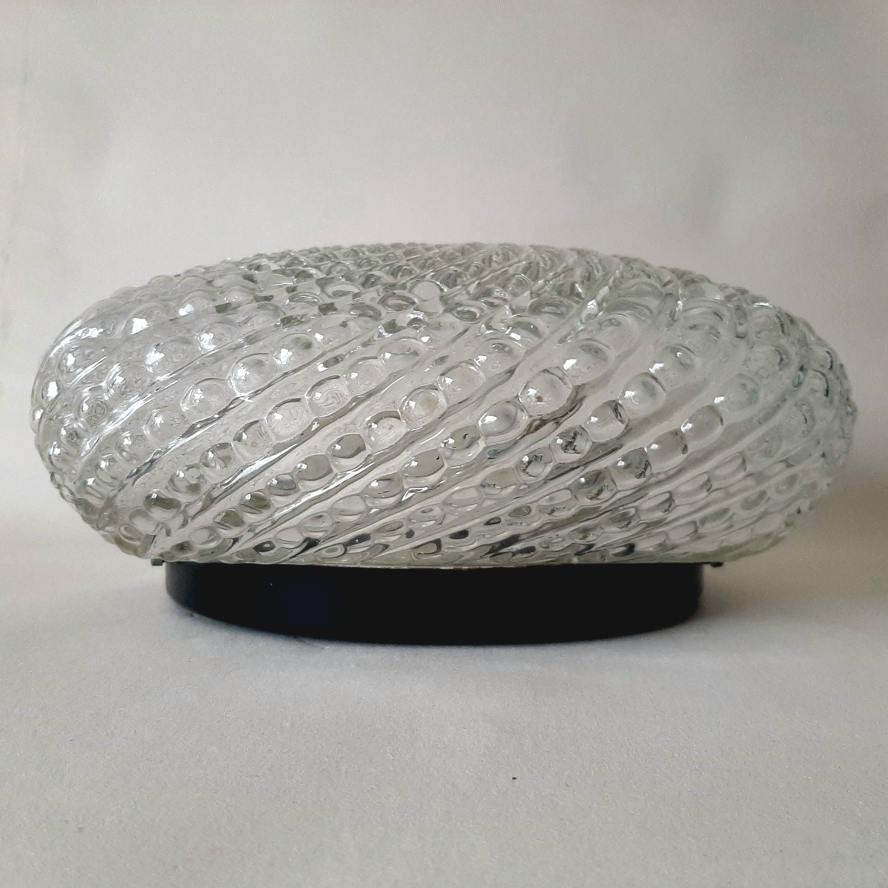 Glazen plafondlamp, Vintage plafonniere Massive