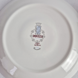 Set van 4 vintage kop en schotels uit de Castillian Collection | Toledo van Pontesa Ironstone