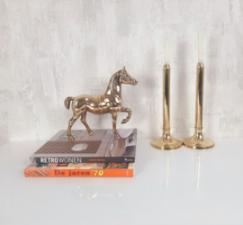 Vintage messing beeld paard