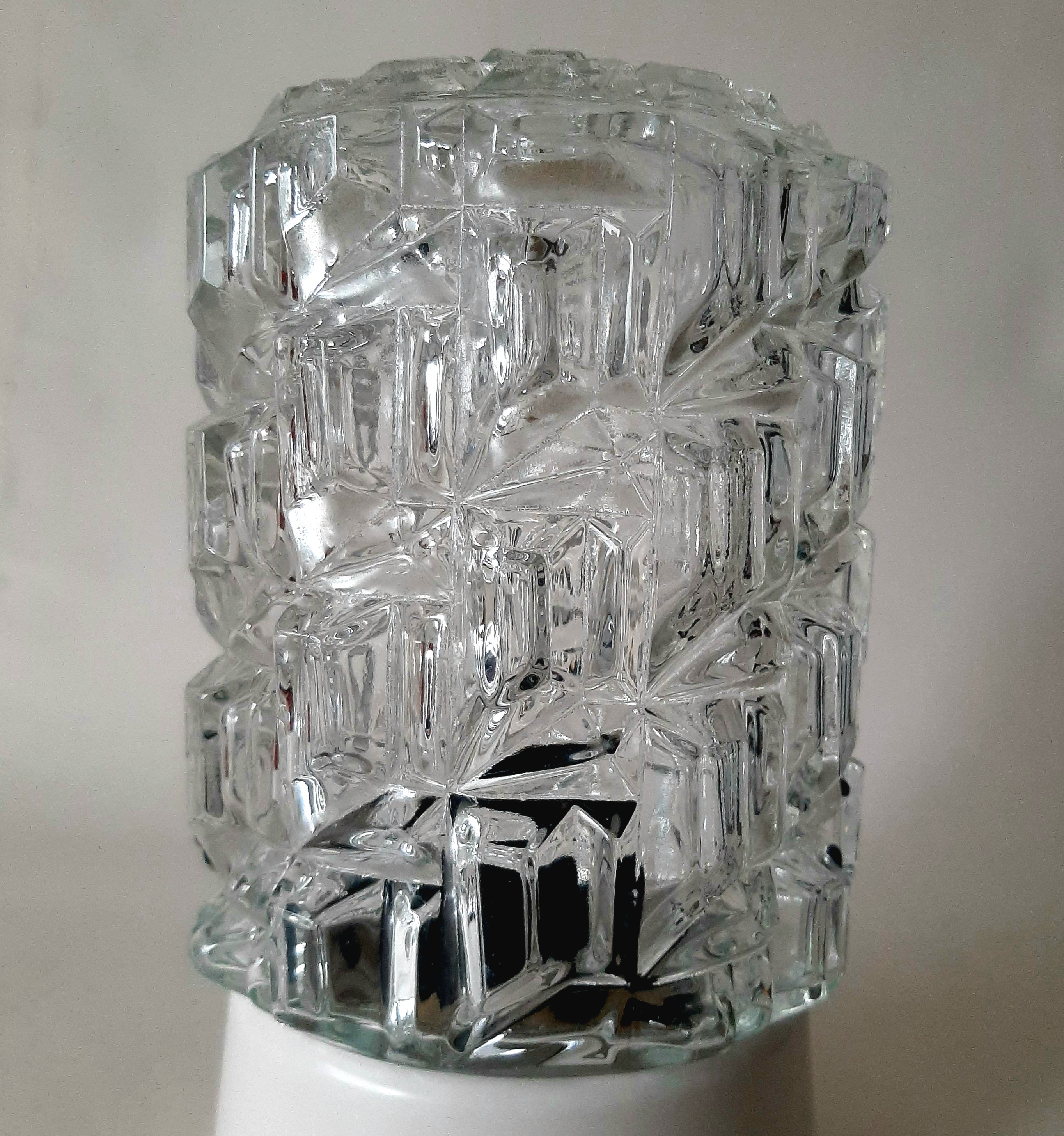 Vintage plafonniere | jaren 60 plafondlamp | Schroefbol 'Kristal 1'