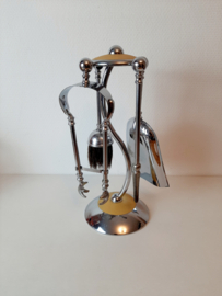 Vintage haardstel, haardset, Ianthe England, MCM, midcentury modern
