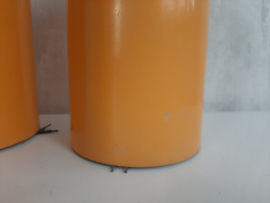 Jaren 70 spots geel, set van 3  Vintage plafondlampen