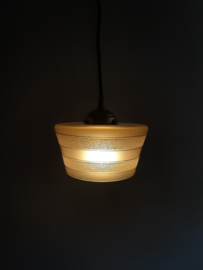Art Deco glazen hanglamp oker