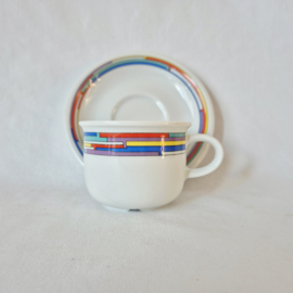 Set van 4 Arzberg Daily Rainbow kop met schotel