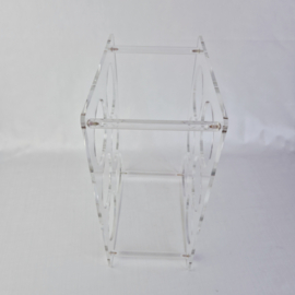 Vintage plexiglas | Perspex wijnrek voor 6 flessen