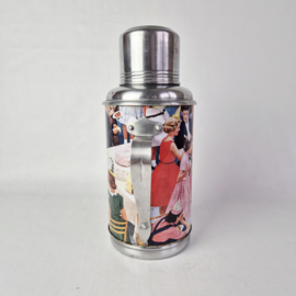 Thermoskan met vintage decoratie
