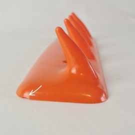 Jaren 70 Wandhaken Oranje Kunststof Haken