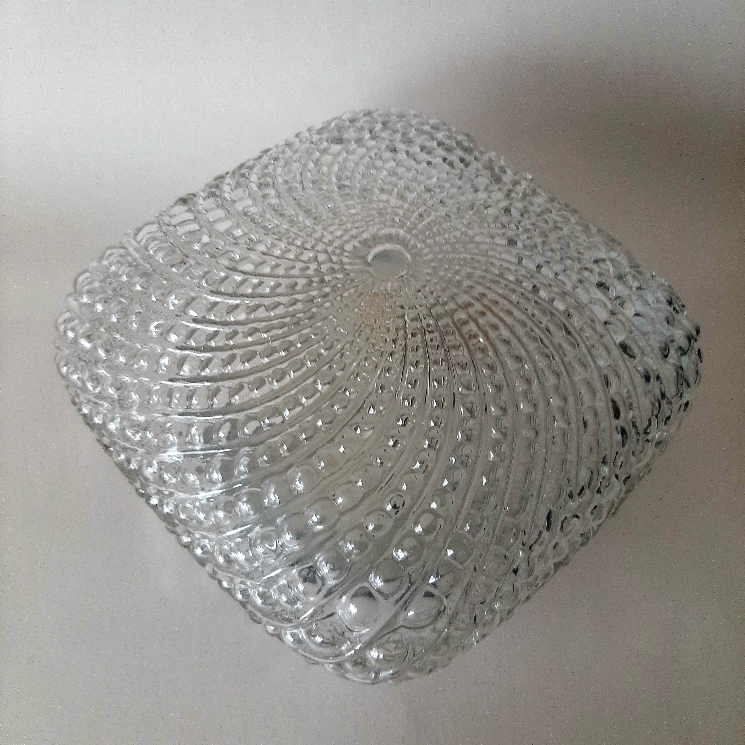Glazen plafondlamp, Vintage plafonniere Massive