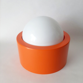 Plafondlamp oranje | Vintage plafonniere | Jaren 70 Massive plafondlamp