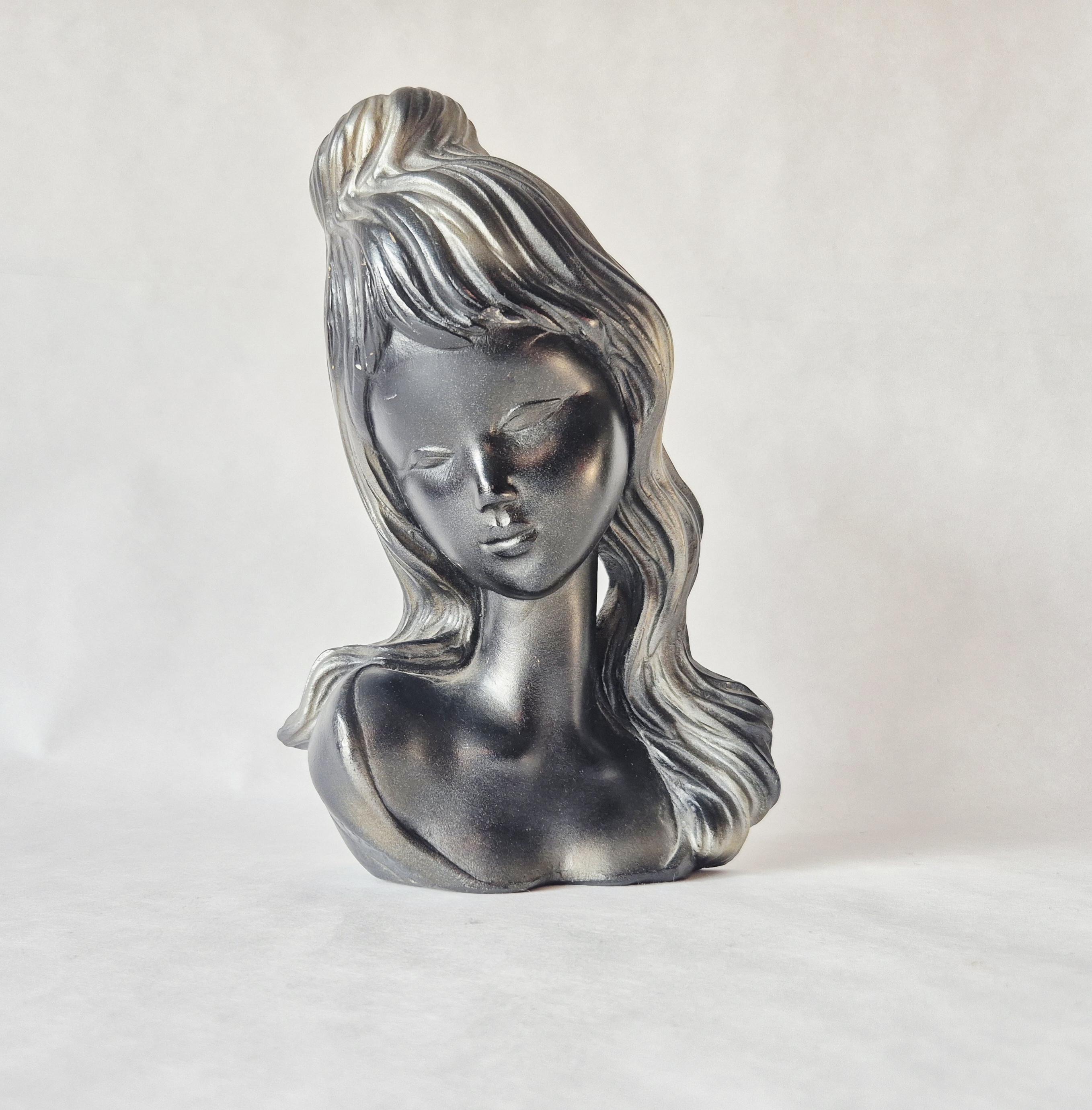 Jaren 50 wandsculptuur | Keramisch beeld portret | Wandhanger masker
