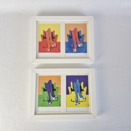 Retro Pop Art Ansichtkaarten Set van 4