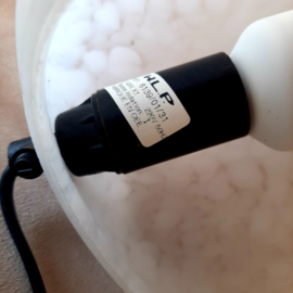 Tafellamp W.L.P. in eivorm | Vintage glazen lamp uit de jaren 80