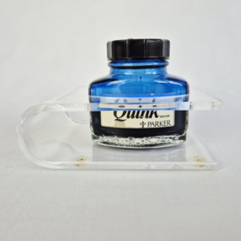 Vintage Fles Parker Quink Vulpeninkt in Acryl Houder