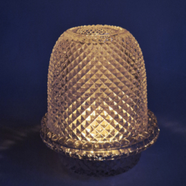 Antieke fairy light | Samuel Clarke's Fairy Pyramid | Diamond point geperst glas EAPG