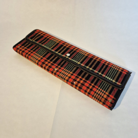 Vintage opvouwbare koffer | Rood geruit retro design
