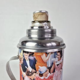 Thermoskan met vintage decoratie