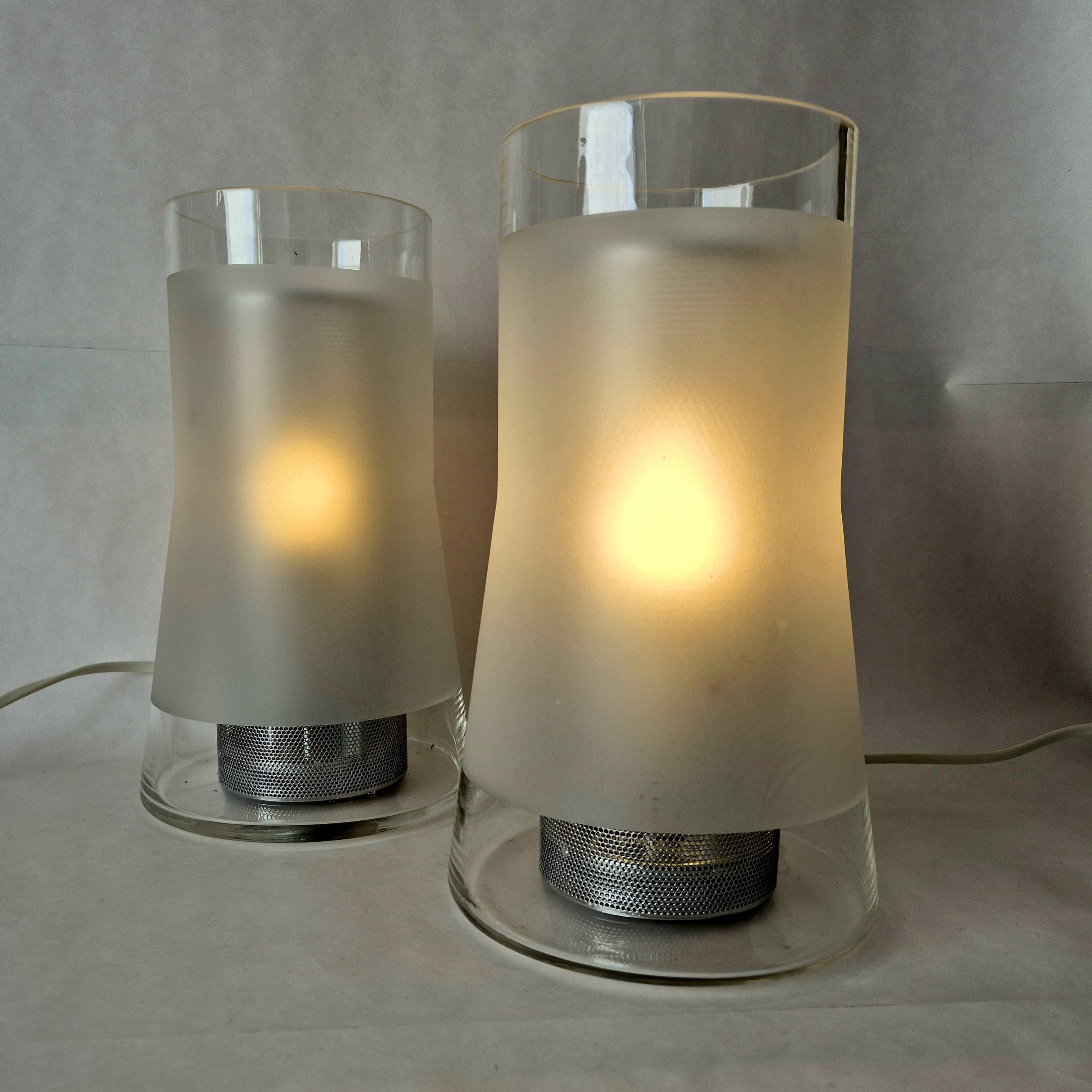 Vintage Ikea tafellamp | Jaren 90 glazen schemerlamp | Y2K lighting