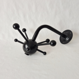 Sputnik wandkapstok zwart | Vintage Ikea kapstok | Atomic style