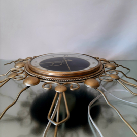 Orfac Sunburst wandklok | MCM klok | Jaren 60 klok zon, maan, ster | Midcentury modern klok