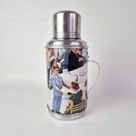 Thermoskan met vintage decoratie