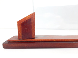 Art Deco fotolijst | Hout met halfrond glas | Jaren 30 lijst