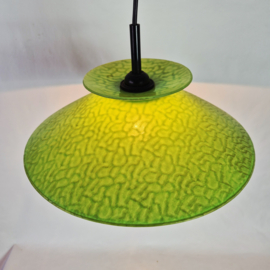 Vintage groen glazen hanglamp
