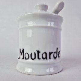 Porseleinen mosterdpot van Philippe Deshoulières
