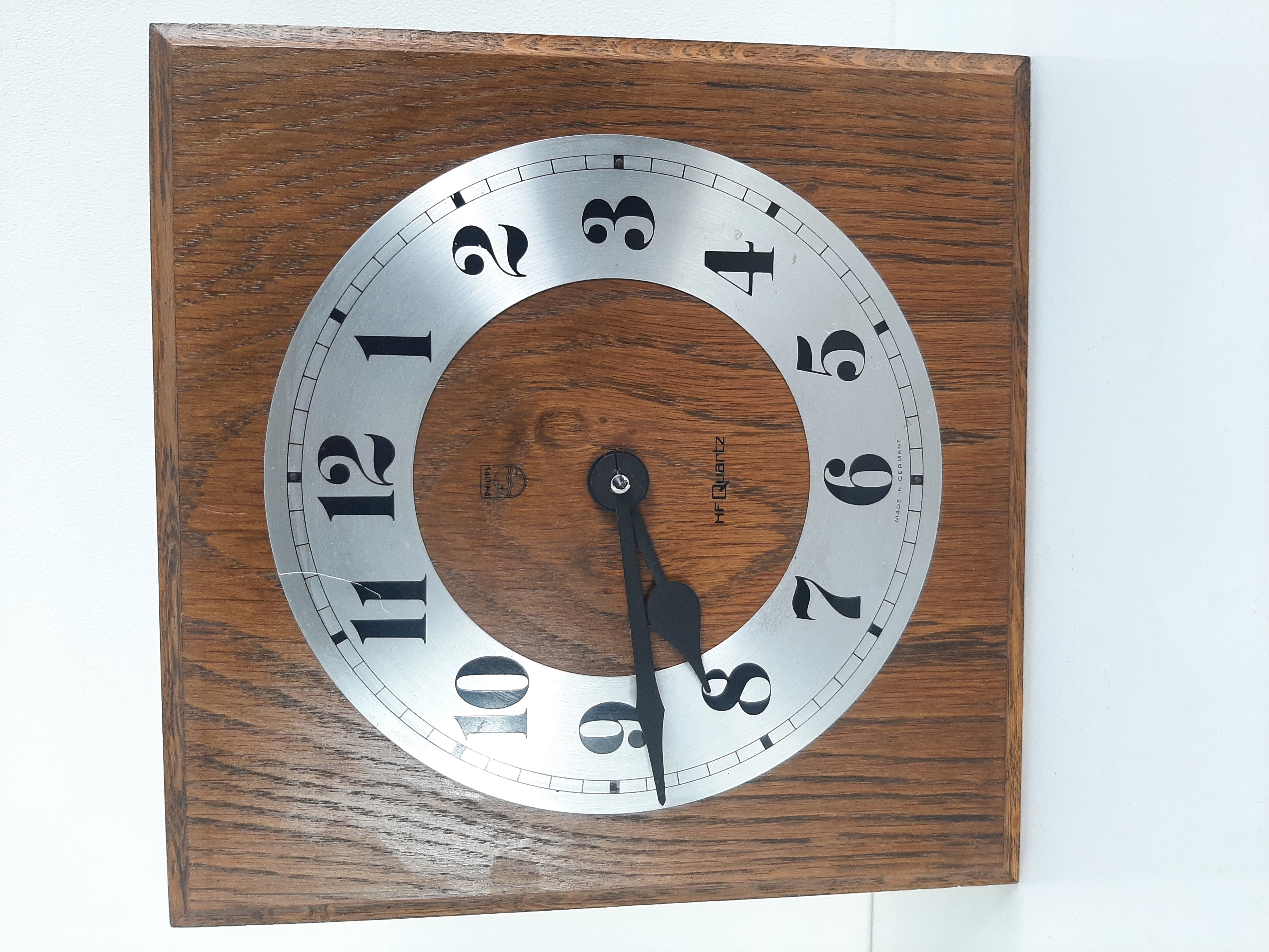 Wandklok Philips | Vintage houten klok | Philips HR5581 | HF Quartz