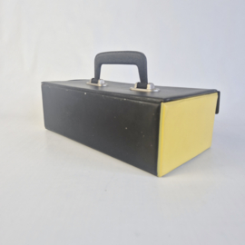 Vintage Cassettekoffer Zwart Geel