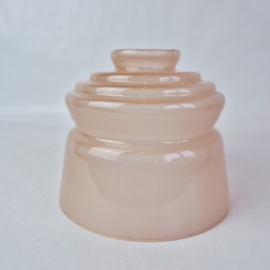 Vintage Art Deco glazen lampenkap | Opaal perzik roze