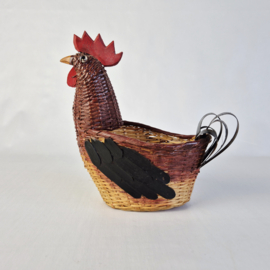 Vintage rotan kippenmandje