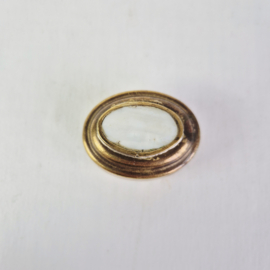 Vintage/Antiek Pillendoosje | Parelmoer met Messing Doosje