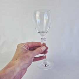 Set kristallen wijnglazen |  Vintage kristallen glazen met bewerkte voet