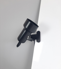 Jaren 80 zwarte klemlamp | Leeslamp