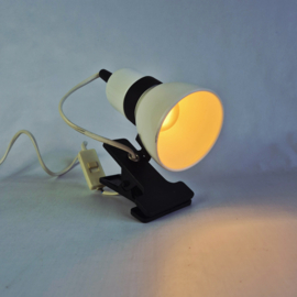 Jaren 80 Wit met Zwarte Klemlamp