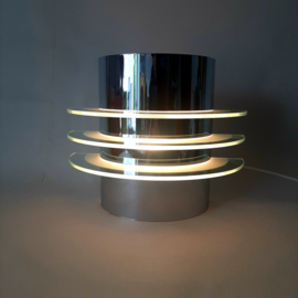 Wandlamp Ikea Drittel | Vintage Ikea | Chroom met glazen wandlamp