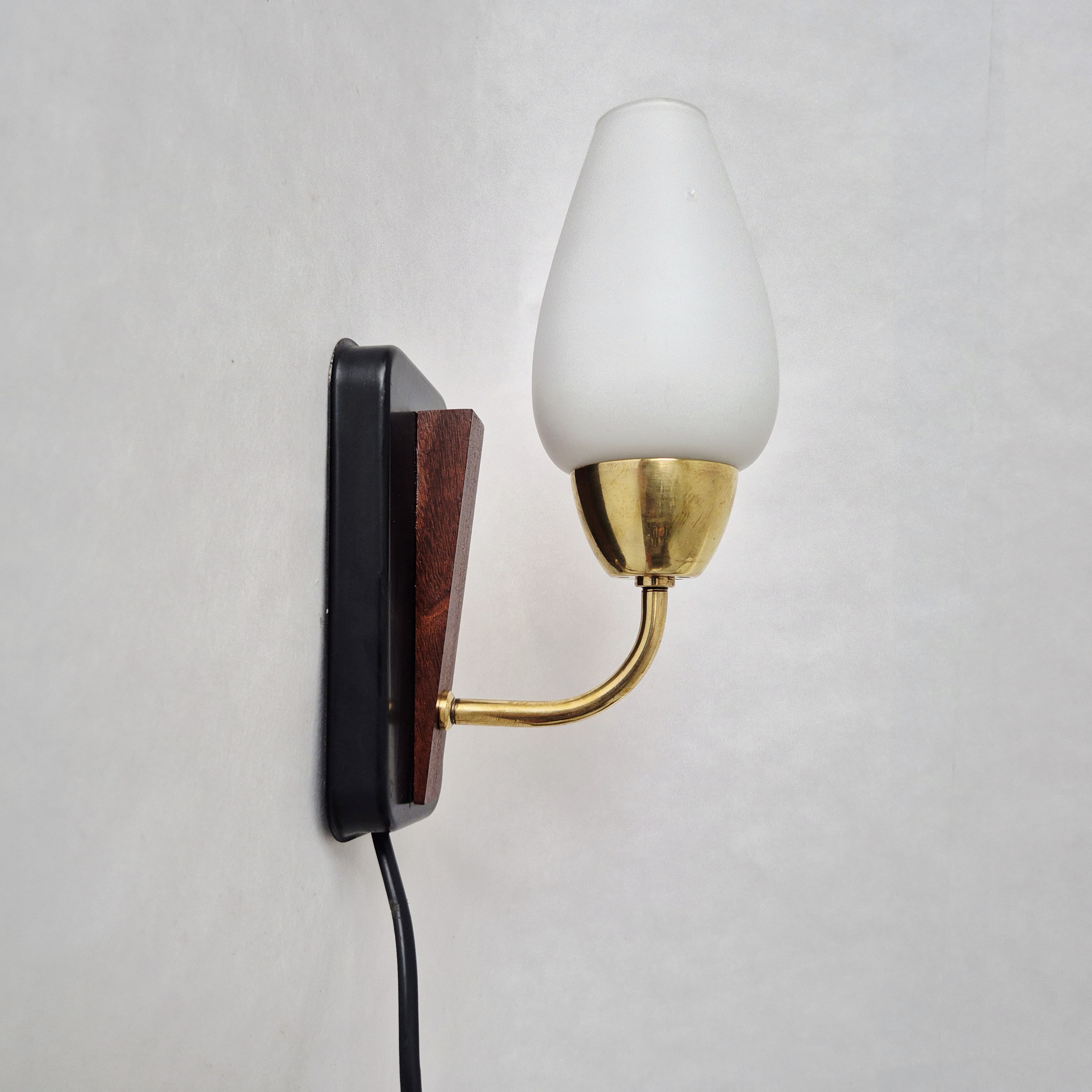 Wandlamp metaal zwart | Jaren 60 wandlampje